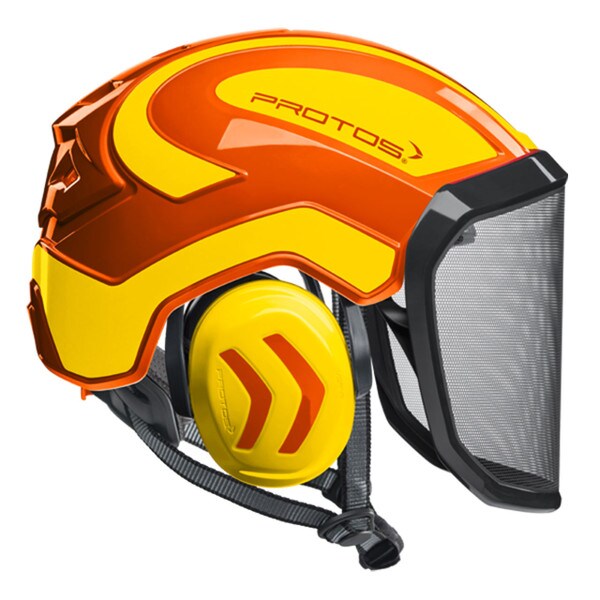 Protos Helmet Orange and Yellow